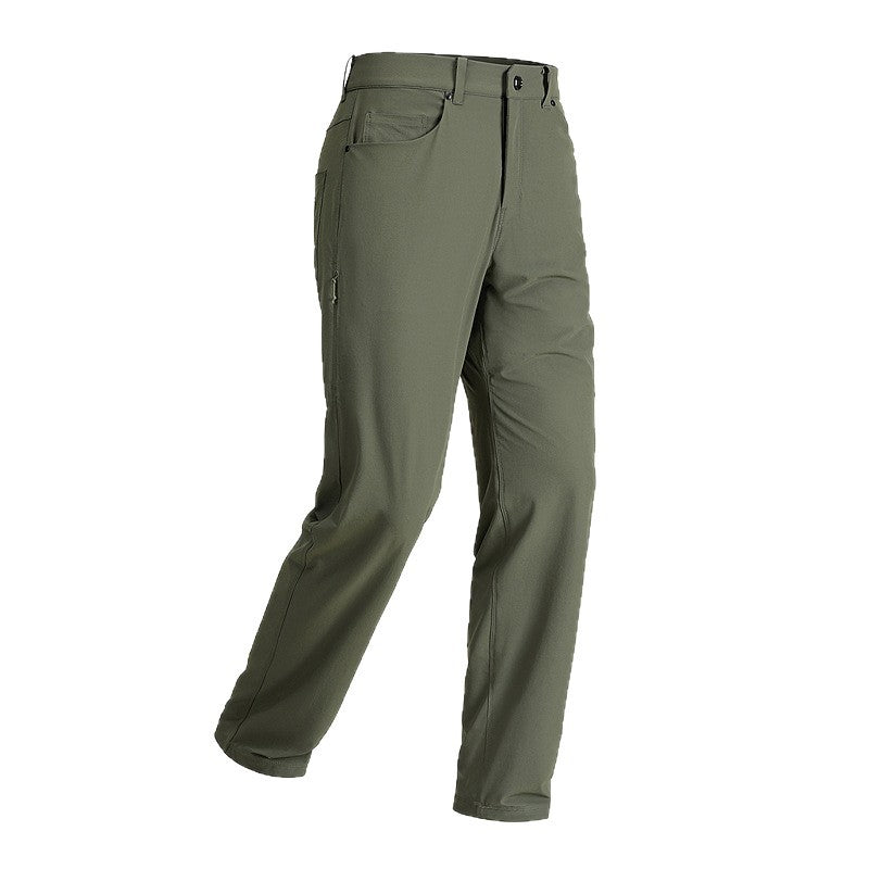 Men's Elastic Breathable Hiking Pants, Wear‑Resistant Straight‑Leg Outdoor Casual Trousers