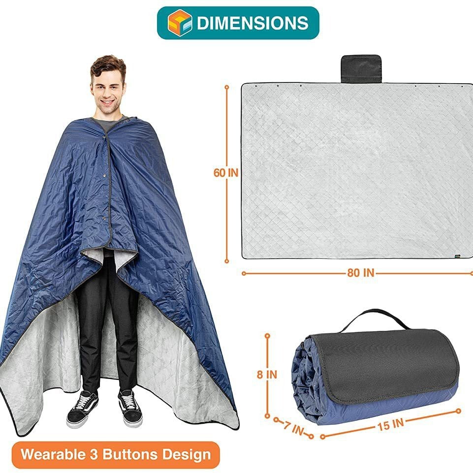 Fleece Camping Mat, Warm Cold‑Resistant Outdoor Picnic Pad for Hiking & Wild Camping