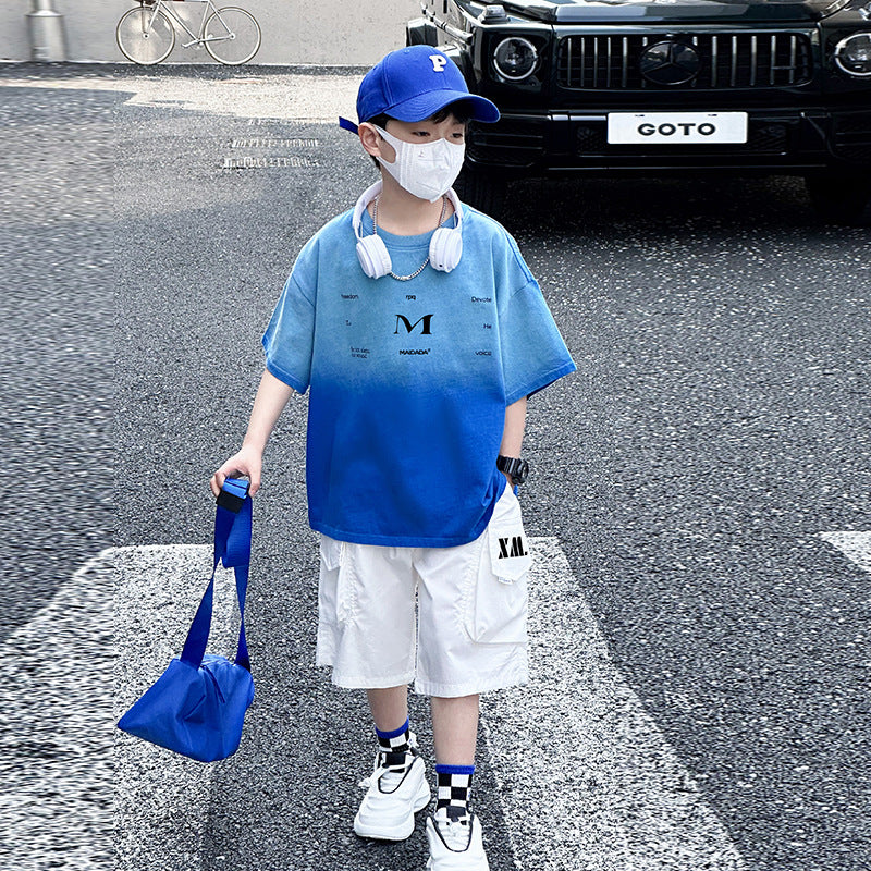 Boys' Gradient Short-Sleeve Set