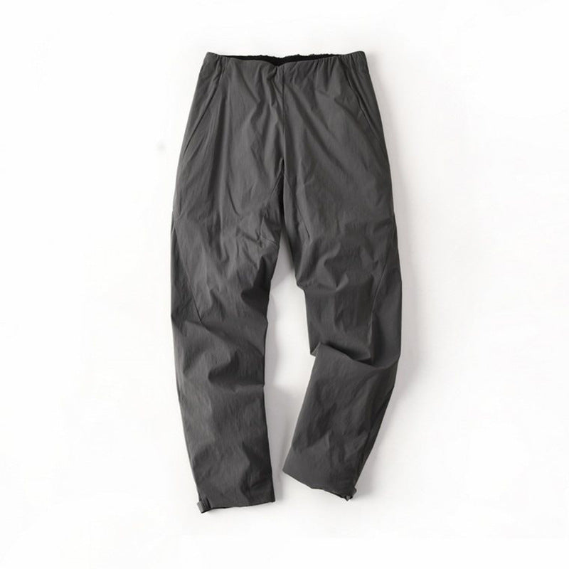 Unisex Windproof Insulated Softshell Pants, Lightweight Straight Winter Hiking Ski Trekking Trousers