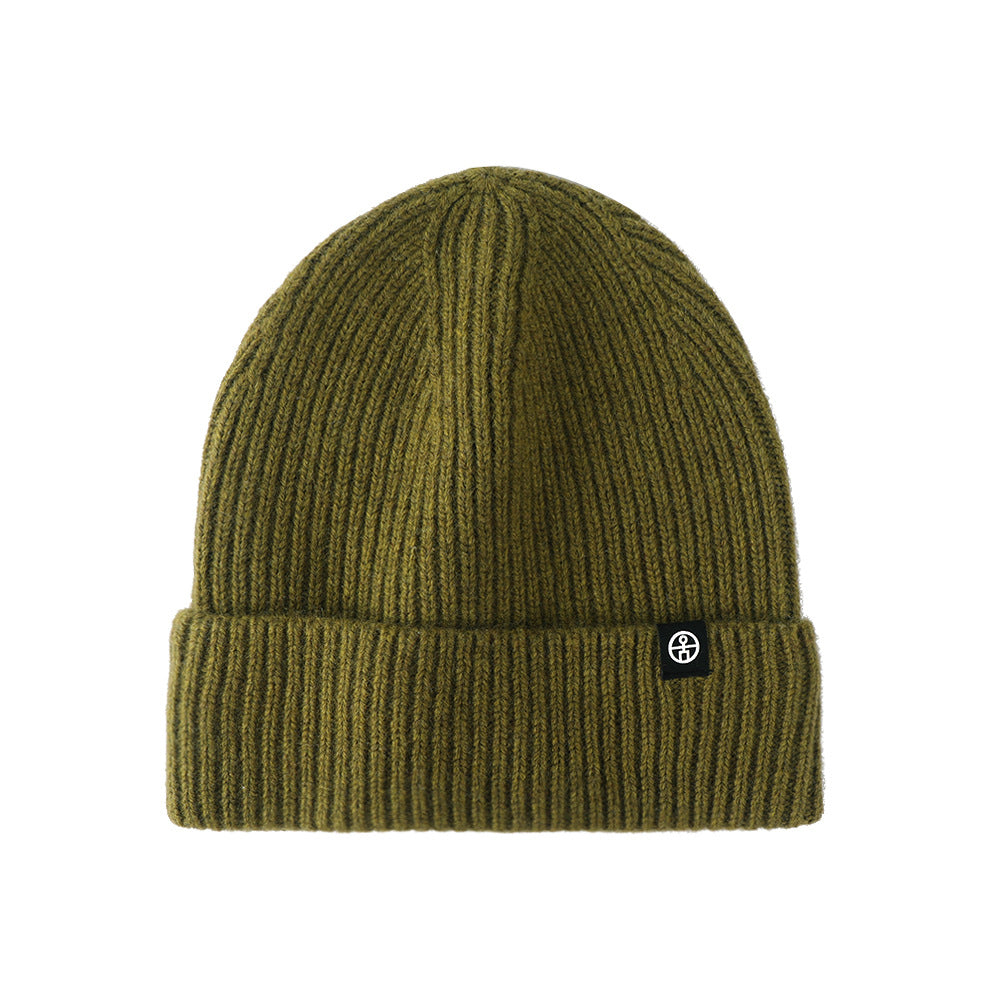 Pure wool warm ear protection hat winter windproof ski pullover hat