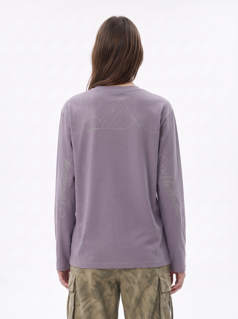 Unisex Outdoor-Style Reflective Stretch Long-Sleeve T-Shirt