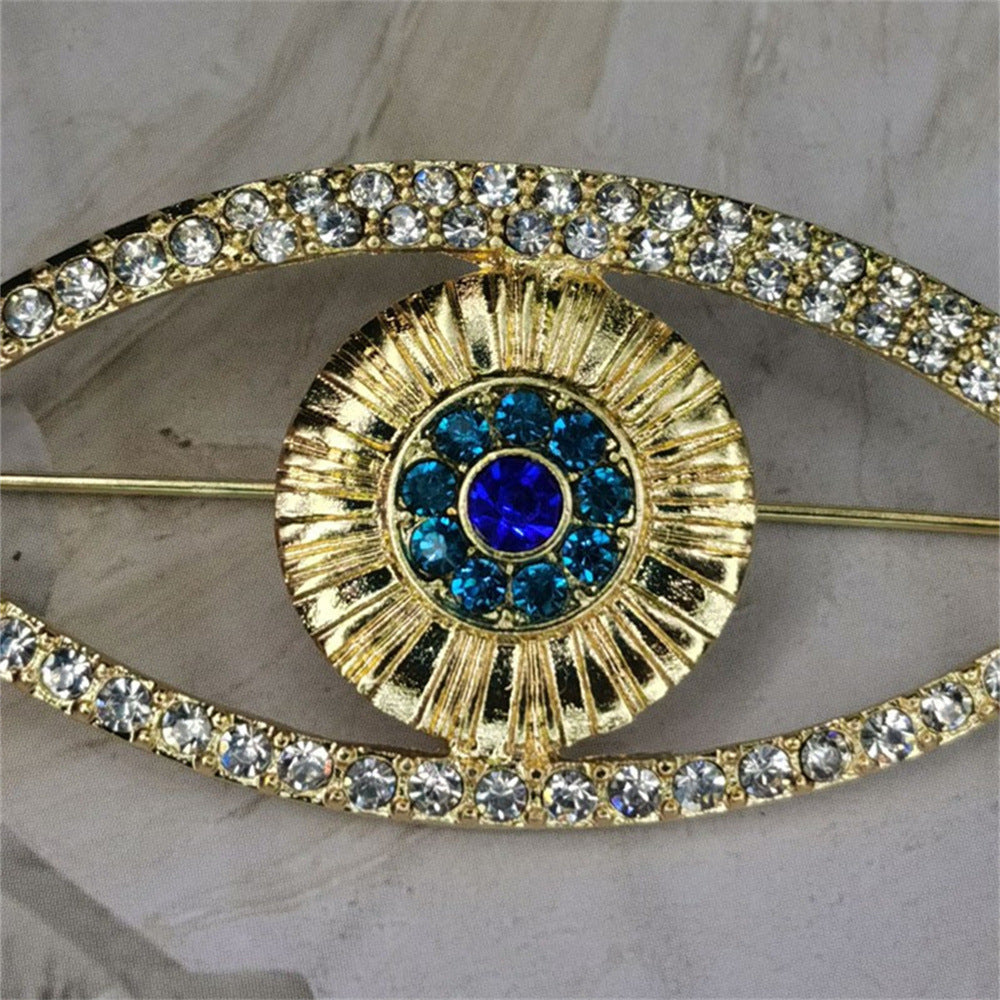 Evil Eye Brooch for Women, Full Diamond
