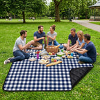 Striped Quilted Beach Mat, Waterproof Sand‑proof Foldable Portable Outdoor Picnic Mat