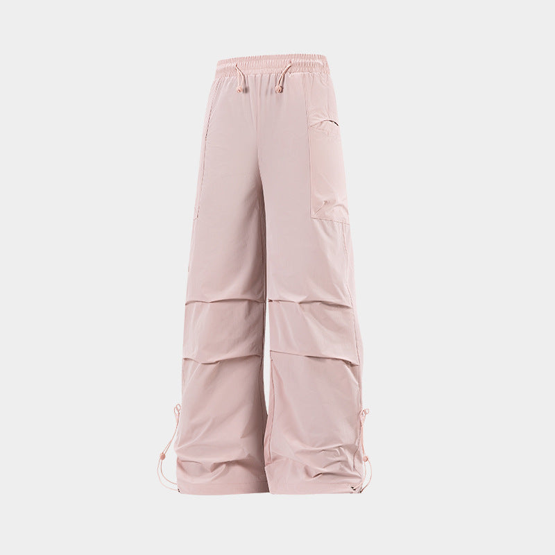 WENHOUU Women's Adjustable‑Cuff Paratrooper Cargo Pants Waterproof Windproof Outdoor Hiking Trousers