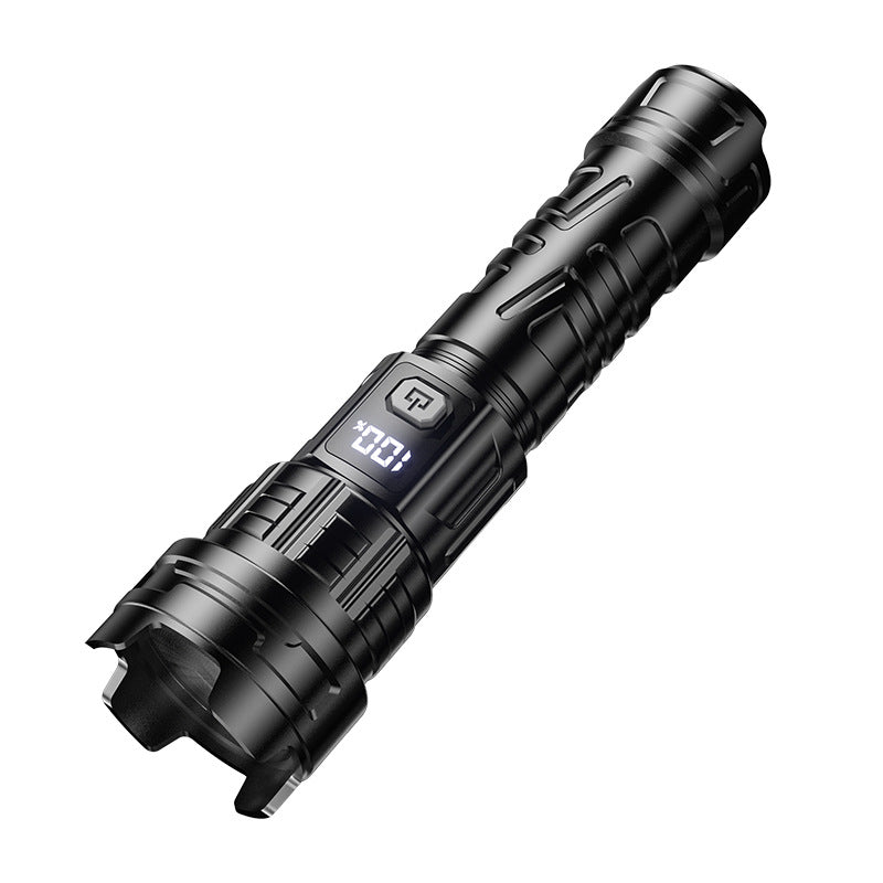 Super Bright Zoomable Portable Flashlight, Shock‑Resistant Outdoor Focus Torch