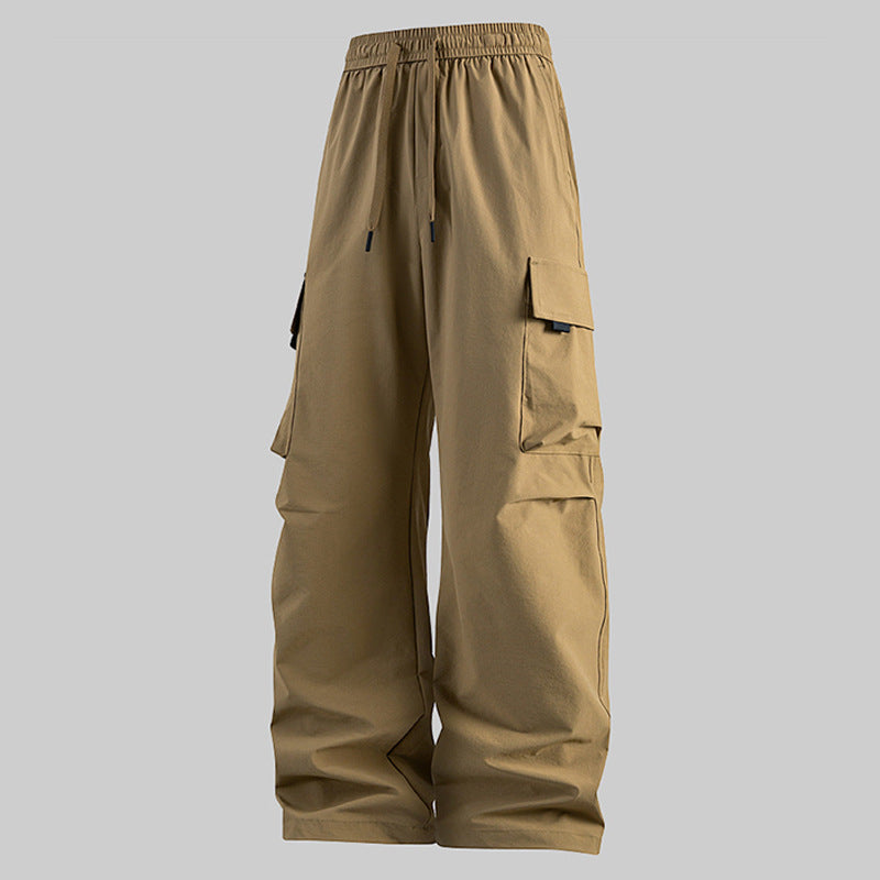 Unisex Wide‑Leg Cargo Pants, Fleece Lined Water Resistant Outdoor Loose Trousers, Customizable
