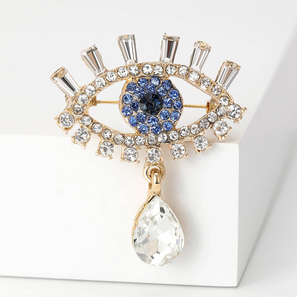 Evil Eye Brooch - Blue Diamond Niche Design