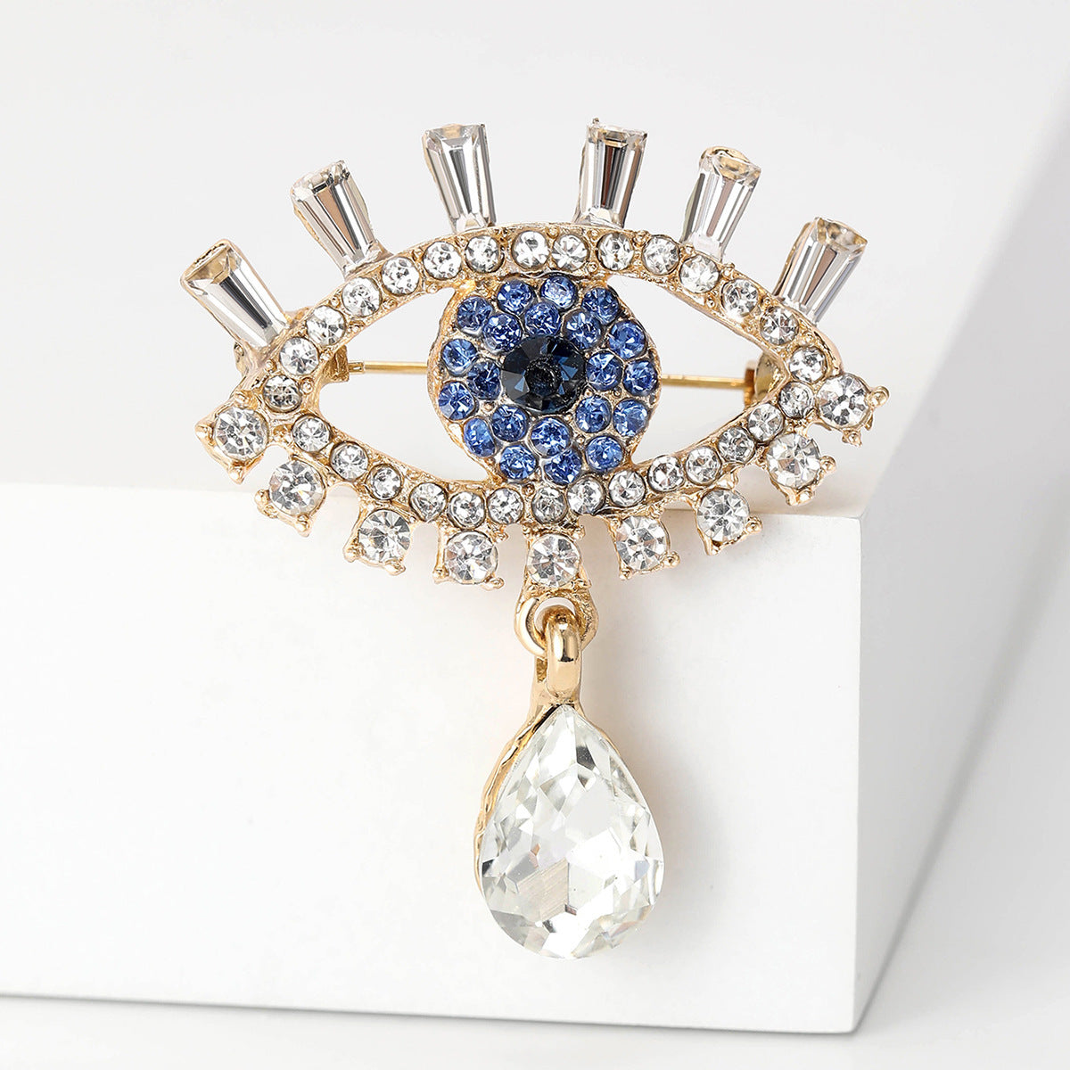 Evil Eye Brooch - Blue Diamond Niche Design