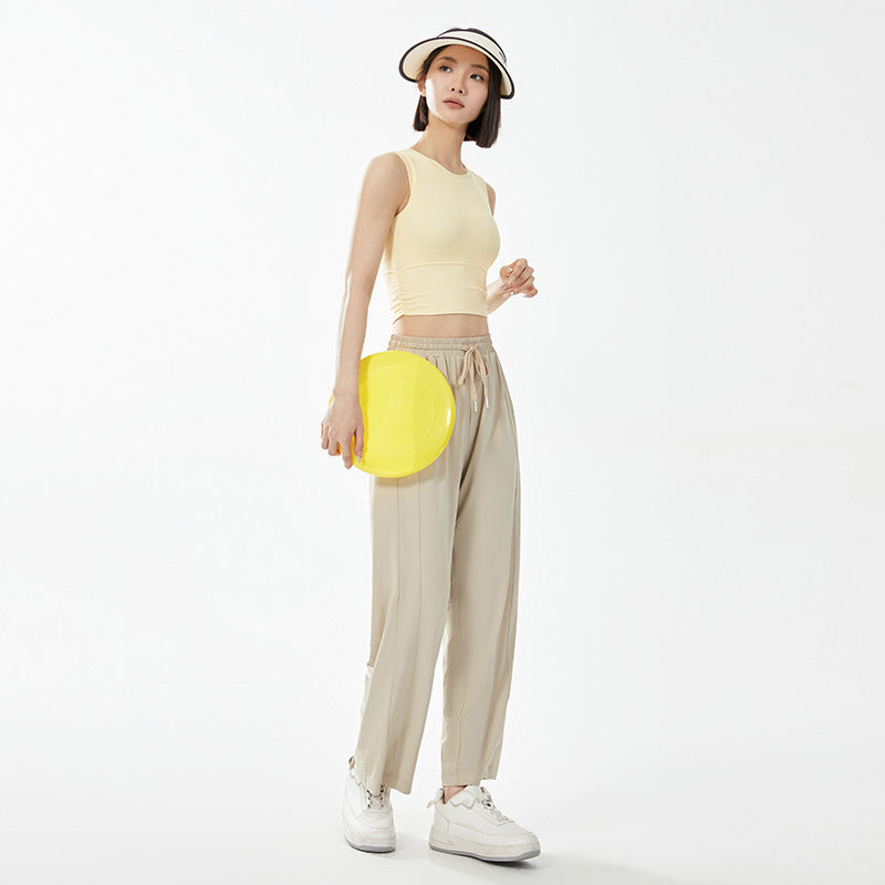 Women UPF50+ Cool‑Touch Wide Leg Sun Protection Pants, Quick‑Dry Drapy Summer Outdoor Trousers
