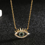 Evil Eye Pendant Sterling Silver Necklace
