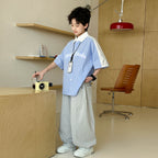 Boys' Lightweight Fine-Striped Shirt