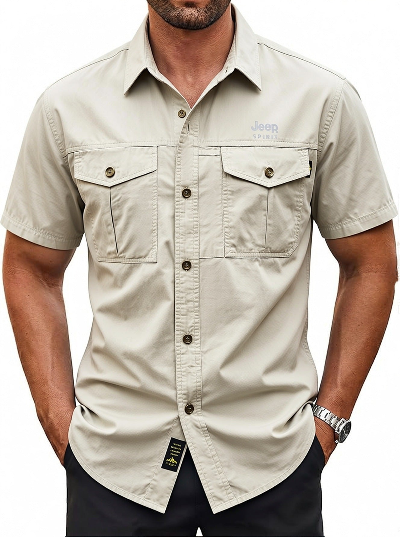 Outdoor Adventure & Leisure Short-Sleeve Utility Fishing Shirt
