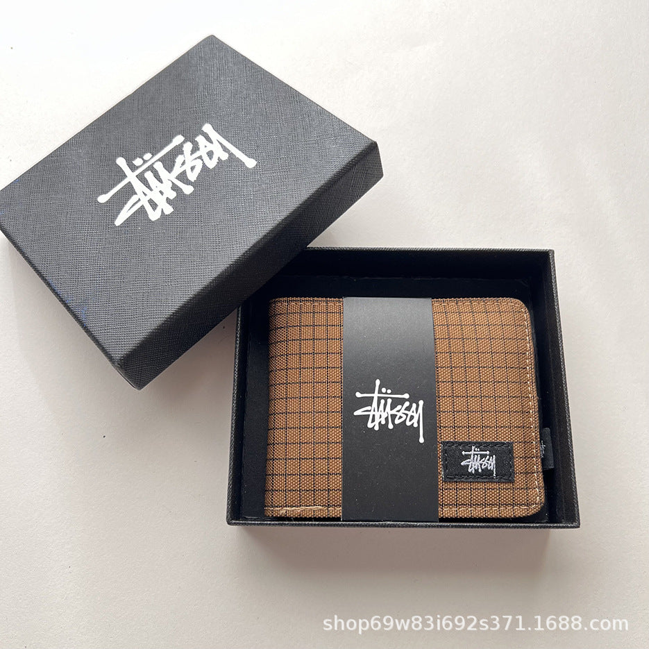 Stüssy short wallet, Oxford cloth short half off