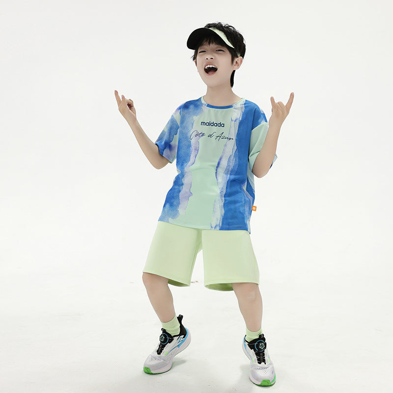 Boys' Cooling Mesh Short-Sleeve Tennis & Cycling Set