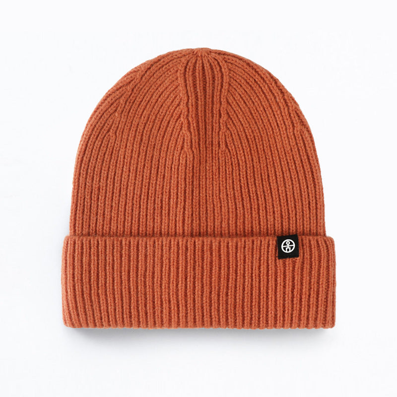 Pure wool warm ear protection hat winter windproof ski pullover hat