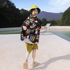Boys' All-Over Print Pure Cotton Short-Sleeve Summer Shirt