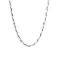 Rhombus-shaped titanium steel necklace, snake chain