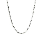 Rhombus-shaped titanium steel necklace, snake chain