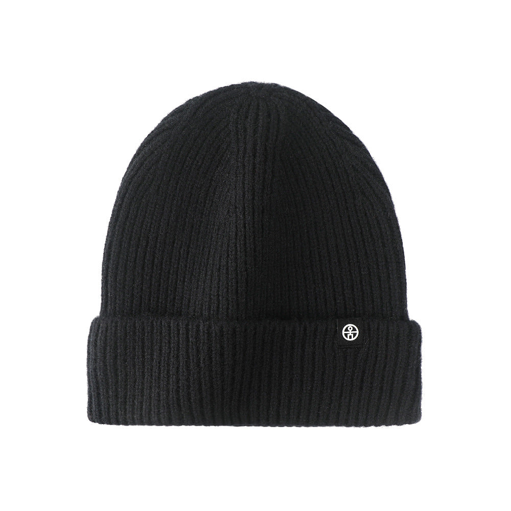 Pure wool warm ear protection hat winter windproof ski pullover hat