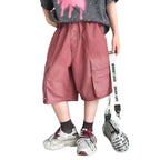 Boys Cotton Washed Vintage 5 Inch Cargo Shorts