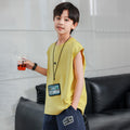Boys Solid Cotton Sleeveless Vest