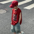 Big Boys Red Cotton Sleeveless Summer Vest