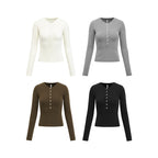 Women's Lenzing Tencel Henley Neck Slim Fit Top