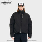 American-Style Winter Solid Color Puffer Jacket Unisex Thickened Loose Fit Couple Coat