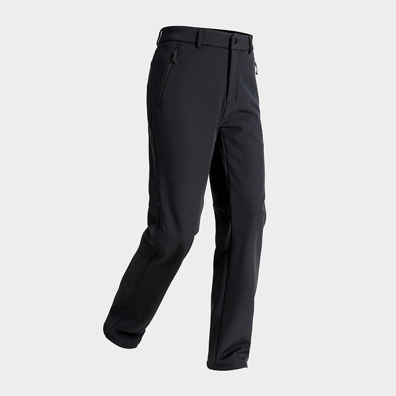 WENHOUU Fleece Lined Softshell Hiking Pants, Water & Wind Resistant for Men & Women