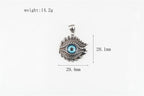 Titanium Steel & Diamond-Inlaid Evil Eye Pendant Hip-Hop Necklace