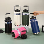Large 316 Stainless Steel Insulated Water Jug, Dual‑Drink Portable Outdoor Camping Thermos
