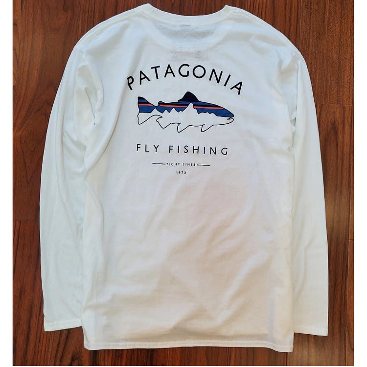 Patagonia Outdoor Series Flying Fish Long-Sleeve Cotton T-Shirt