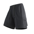 Men Women Summer Ice Silk Cargo Shorts Quick Dry Breathable 5‑Inch Casual Shorts