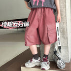 Boys Cotton Washed Vintage 5 Inch Cargo Shorts