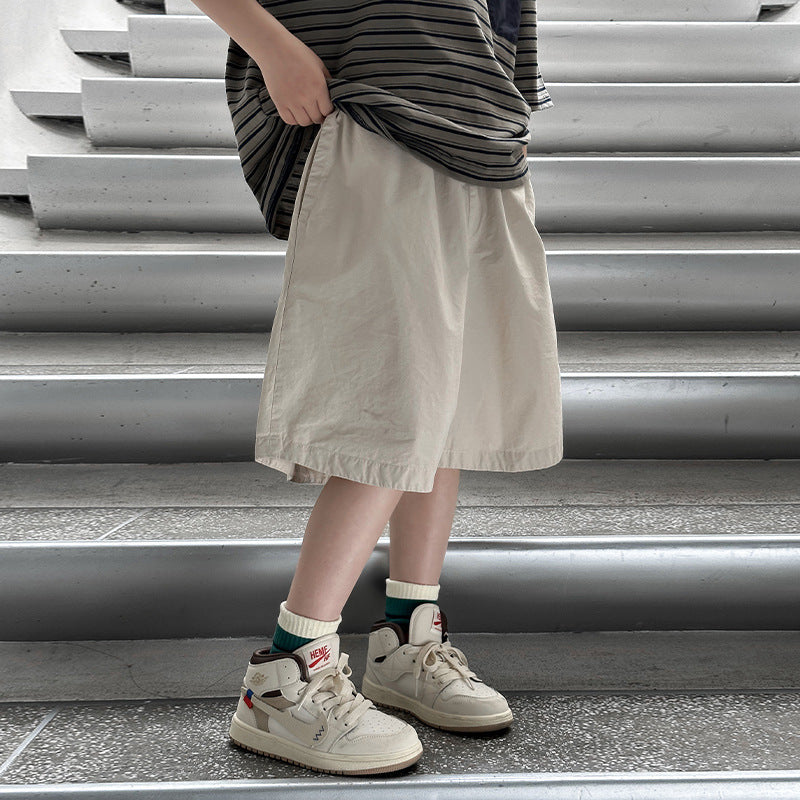 Pure Cotton Breathable Boys' Mid-Length Shorts