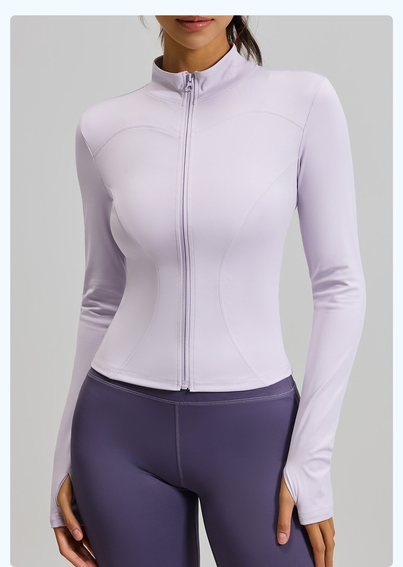 Wear long-sleeved tight yoga clothes outside, fitness, running, yoga