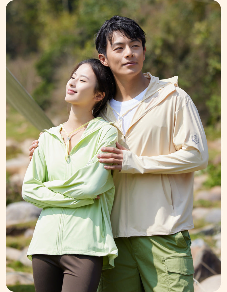 UPF100+ Ice‑Silk Sun Protection Jacket for Men Women, Anti‑UV Lightweight Fishing Sun Coat Wenhouu