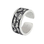 Evil Eye Ring with Adjustable Open Band