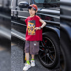Boys Cartoon Print Cotton Sleeveless Vest