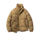 Men's Winter New Down Jacket - High-End Stand Collar Leather-Trim Pockets