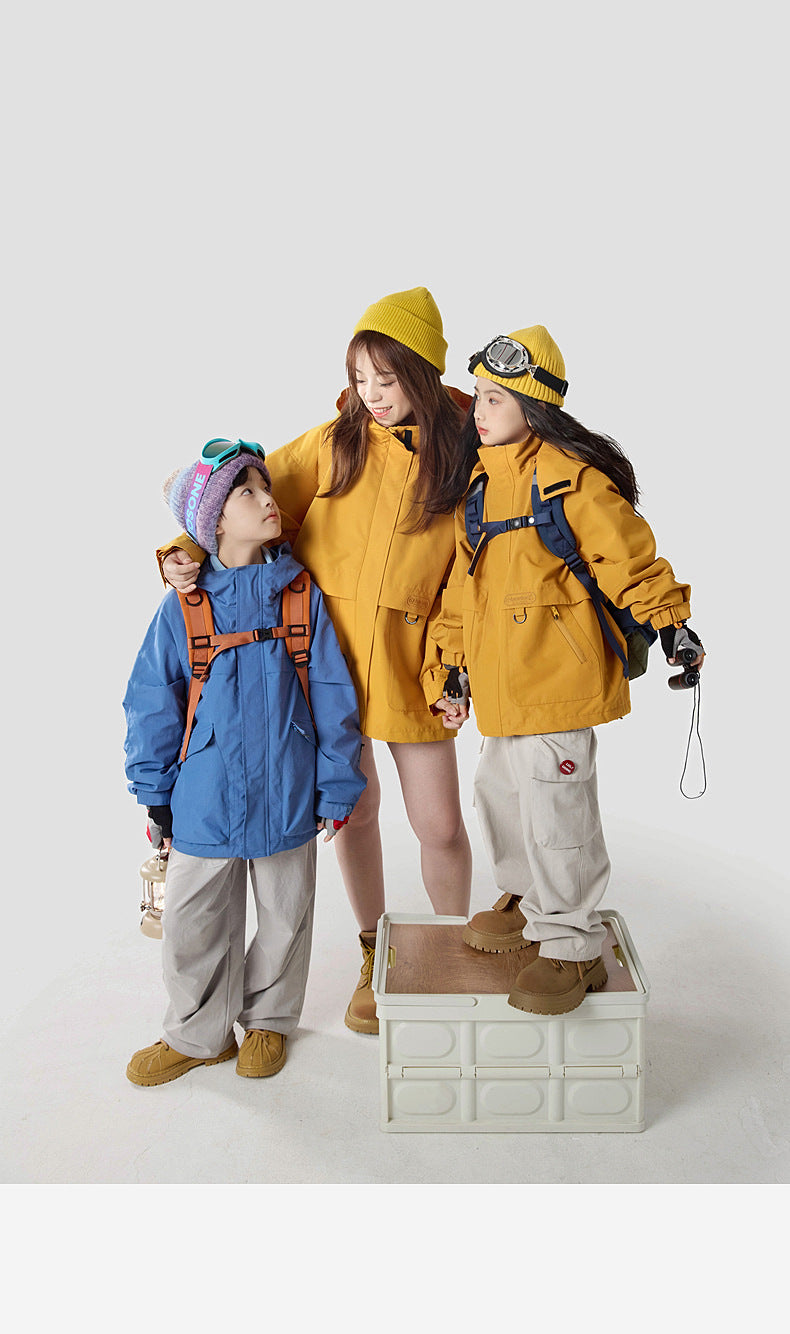 3-in-1 Kids School Uniform Jacket - Boys/Girls Fall DuPont Teflon 3L Ski Coat