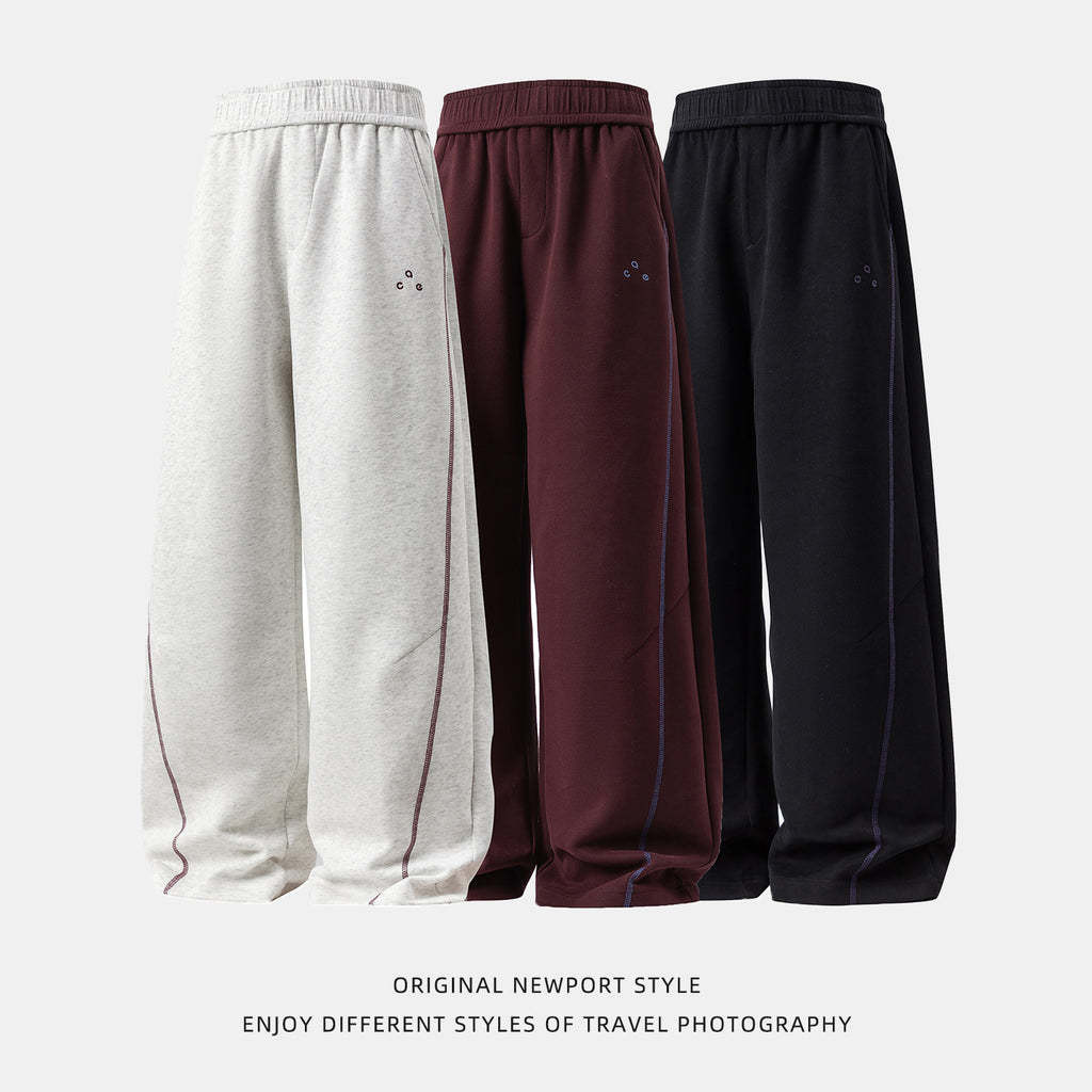2025 autumn new American casual men's pants, straight loose sweatpants, trendy long sweatpants
