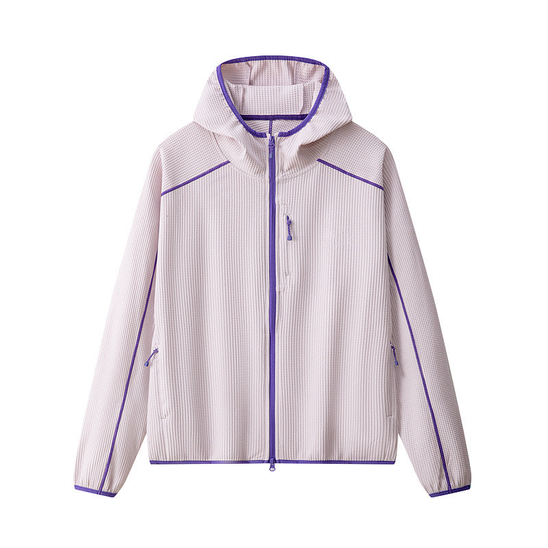 Waffle Softshell Jacket | Unisex Color‑Block Outdoor Hiking Couple Coat
