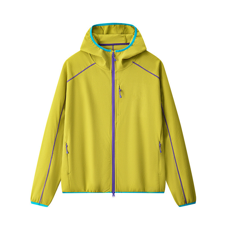 Waffle Softshell Jacket | Unisex Color‑Block Outdoor Hiking Couple Coat