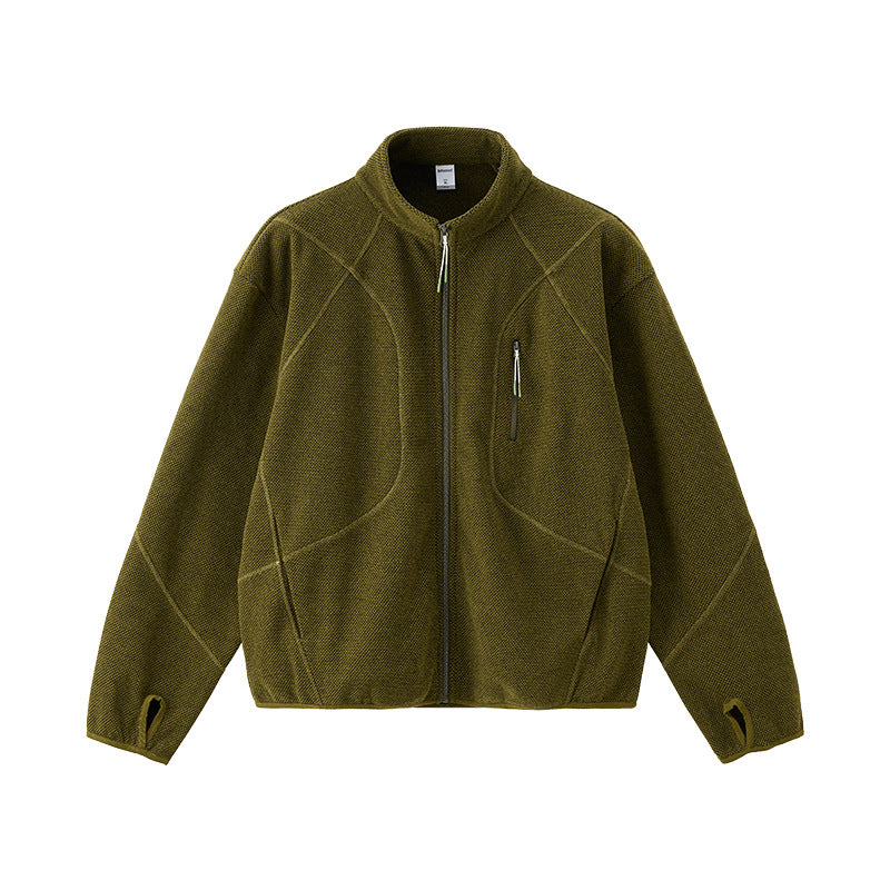 Outdoor Honeycomb  Fleece-Lined Sports Jacket
