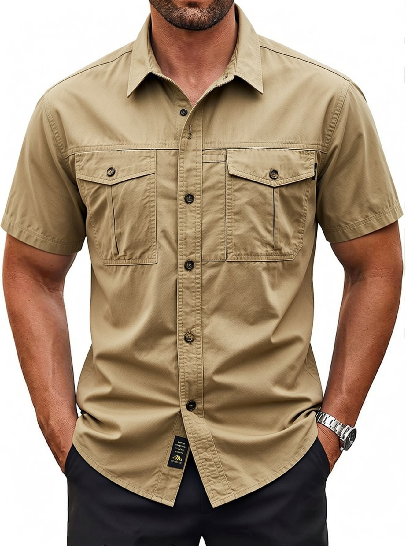 Outdoor Adventure & Leisure Short-Sleeve Utility Fishing Shirt