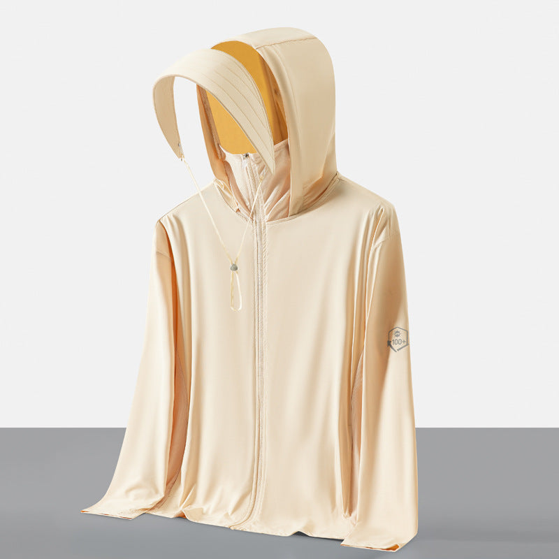 UPF100+ Ice‑Silk Sun Protection Jacket for Men Women, Anti‑UV Lightweight Fishing Sun Coat Wenhouu