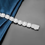 Cuban Bracelet 12mm Wide Rock Sugar Chain Zircon Tennis Bracelet Flip