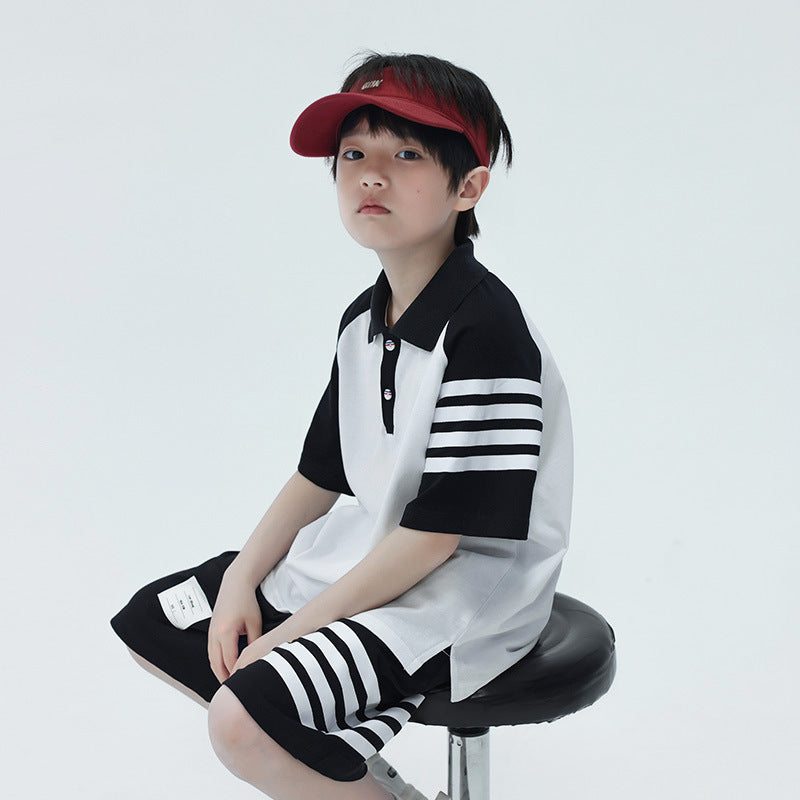 Boys Cotton Polo Shirt Set